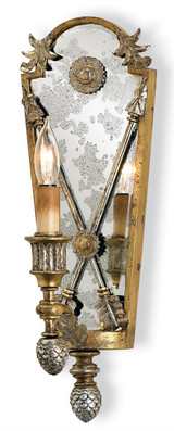 Sconces Single Candle by Currey and Company ( 142 | 5028 Napoli Gold Wall Sconce ) 