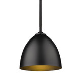 Mini Pendants Metal Shade by Golden ( 62 | 6956-S BLK-BLK Zoey ) 