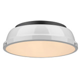 Flush Mounts Bowl Style by Golden ( 62 | 3602-14 BLK-WH Duncan ) 