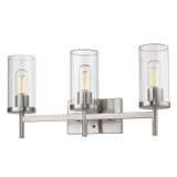 Bathroom Fixtures Three Lights by Golden ( 62 | 7011-BA3 PW-CLR Winslett ) 