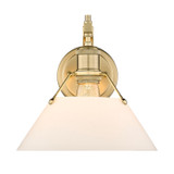 Sconces Single Glass by Golden ( 62 | 3306-1W BCB-OP Orwell ) 