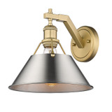 Sconces Metal by Golden ( 62 | 3306-1W BCB-PW Orwell ) 