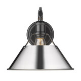Sconces Directional/Cylinder by Golden ( 62 | 3306-1W BLK-CH Orwell ) 