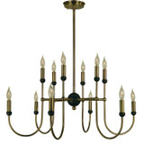 Mid. Chandeliers Candle by Framburg ( 8 | 4798 AB/MBLACK Nicole ) 