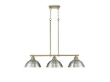 Linear/Island 3 Light Bar by Golden ( 62 | 3602-3LP AB-PW Duncan ) 