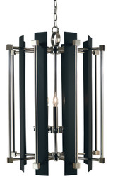 Foyer/Hall Lanterns Open Frame by Framburg ( 8 | 4805 PN/MBLACK Louvre ) 