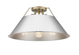 Flush Mounts Metal Shade by Golden ( 62 | 3306-3FM AB-CH Orwell ) 