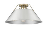 Flush Mounts Metal Shade by Golden ( 62 | 3306-3FM AB-PW Orwell ) 