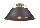 Flush Mounts Metal Shade by Golden ( 62 | 3306-3FM AB-RBZ Orwell ) 