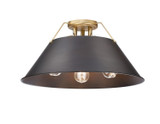 Flush Mounts Metal Shade by Golden ( 62 | 3306-3FM BCB-RBZ Orwell ) 