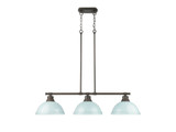 Linear/Island 3 Light Bar by Golden ( 62 | 3602-3LP RBZ-SF Duncan ) 