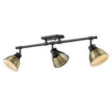 Semi-Flush Mts. Directional by Golden ( 62 | 3602-3SF BLK-AB Duncan ) 