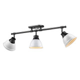 Semi-Flush Mts. Directional by Golden ( 62 | 3602-3SF BLK-WH Duncan ) 