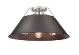 Flush Mounts Metal Shade by Golden ( 62 | 3306-3FM PW-RBZ Orwell ) 