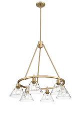 Mid. Chandeliers Glass Down by Golden ( 62 | 3306-6 BCB-CLR Orwell ) 