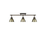 Linear/Island 3 Light Bar by Golden ( 62 | 3602-3SF RBZ-AB Duncan ) 