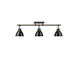 Semi-Flush Mts. Directional by Golden ( 62 | 3602-3SF RBZ-BK Duncan ) 