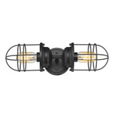 Bathroom Fixtures Two Lights by Golden ( 62 | 9808-2W BLK Seaport ) 