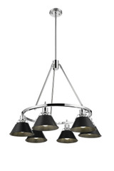 Mid. Chandeliers Metal Shade by Golden ( 62 | 3306-6 CH-BLK Orwell ) 