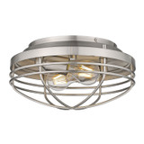 Flush Mounts Cage Style by Golden ( 62 | 9808-FM PW Seaport ) 