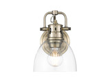 Sconces Single Glass by Golden ( 62 | 3602-BA1 AB-CLR Duncan ) 