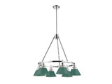 Mid. Chandeliers Metal Shade by Golden ( 62 | 3306-6 CH-GN Orwell ) 