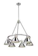 Mid. Chandeliers Metal Shade by Golden ( 62 | 3306-6 PW-CH Orwell ) 