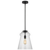 Mini Pendants Glass Down by Generation Lighting ( 1 | P1459MBK Loras ) 
