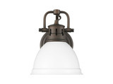 Sconces Metal by Golden ( 62 | 3602-BA1 RBZ-WHT Duncan ) 