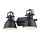 Bathroom Fixtures Two Lights by Golden ( 62 | 3602-BA2 BLK-BLK Duncan ) 