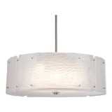 Pendants Drum Shade by Hammerton Studio ( 404 | CHB0044-30-MB-IW-001-E2 Textured Glass ) 