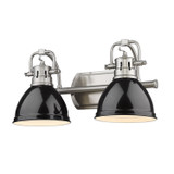 Bathroom Fixtures Two Lights by Golden ( 62 | 3602-BA2 PW-BK Duncan ) 