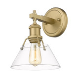 Sconces Single Glass by Golden ( 62 | 3306-BA1 BCB-CLR Orwell ) 
