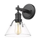 Sconces Single Glass by Golden ( 62 | 3306-BA1 BLK-CLR Orwell ) 