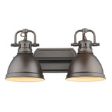 Bathroom Fixtures Two Lights by Golden ( 62 | 3602-BA2 RBZ-RBZ Duncan ) 