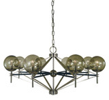 Large Chandeliers Glass Shade by Framburg ( 8 | 5068 PN/MBLACK Calista ) 