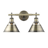 Bathroom Fixtures Two Lights by Golden ( 62 | 3306-BA2 AB-AB Orwell ) 