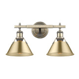 Bathroom Fixtures Two Lights by Golden ( 62 | 3306-BA2 AB-BCB Orwell ) 