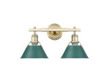 Bathroom Fixtures Two Lights by Golden ( 62 | 3306-BA2 AB-GN Orwell ) 