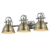 Bathroom Fixtures Three Lights by Golden ( 62 | 3602-BA3 PW-AB Duncan ) 