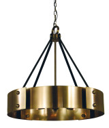 Mid. Chandeliers Drum Shade by Framburg ( 8 | 5298 AB/MBLACK Lasalle ) 