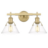 Bathroom Fixtures Two Lights by Golden ( 62 | 3306-BA2 BCB-CLR Orwell ) 