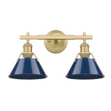 Bathroom Fixtures Two Lights by Golden ( 62 | 3306-BA2 BCB-NVY Orwell ) 