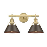 Bathroom Fixtures Two Lights by Golden ( 62 | 3306-BA2 BCB-RBZ Orwell ) 