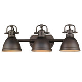 Bathroom Fixtures Three Lights by Golden ( 62 | 3602-BA3 RBZ-RBZ Duncan ) 