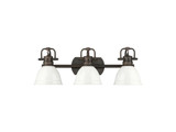 Bathroom Fixtures Three Lights by Golden ( 62 | 3602-BA3 RBZ-WH Duncan ) 
