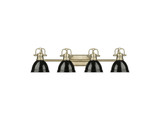 Bathroom Fixtures Four Lights by Golden ( 62 | 3602-BA4 AB-BK Duncan ) 