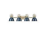 Bathroom Fixtures Four Lights by Golden ( 62 | 3602-BA4 AB-NVY Duncan ) 