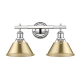 Bathroom Fixtures Two Lights by Golden ( 62 | 3306-BA2 CH-BCB Orwell ) 