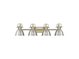 Bathroom Fixtures Four Lights by Golden ( 62 | 3602-BA4 AB-PW Duncan ) 